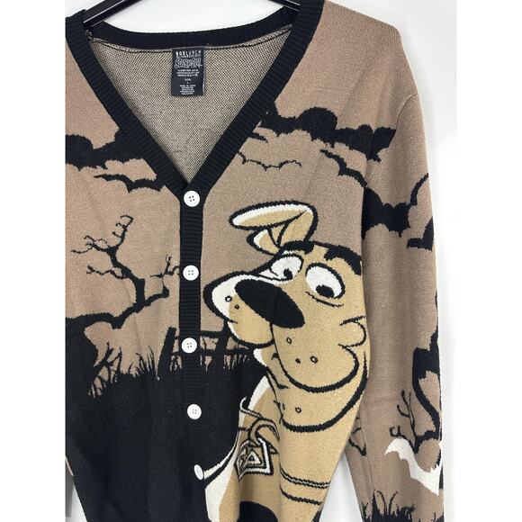 Scooby-Doo Haunted Mansion Classic Cardigan Brown Black Boxlunch Unisex Large - Picture 4 of 13
